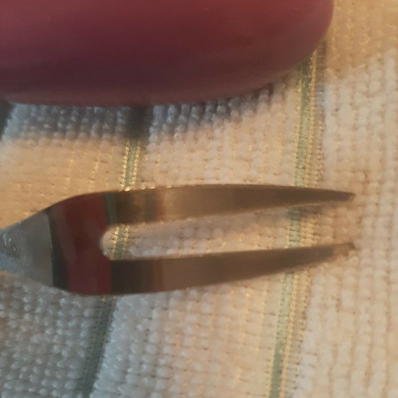 Set of 4 Appetizer Forks and Spreading Knives Purple Vino Wine Party - Picture 6 of 9